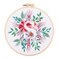 IUHUI Embroidery Kit for Beginners Adults - 26 Floral Letters Easy Patterns, DIY Hand Stitching Embroidery Set with Hoop (Flower and Grass Letter S) - color: Flower and Grass Letter S