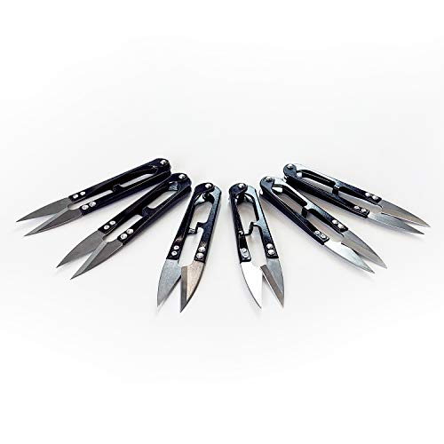 Evergreen Premium Thread Cutter Bulk 6 Pack, Small Mini Nippers for Quilting Supplies and Sewing Scissors Snips