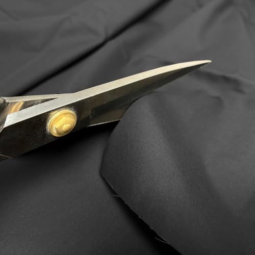 2 Yard Black Lightweight Cotton Broadcloth Fabric by the Yard, 3.7 oz - color: Black, size: 2 Yard