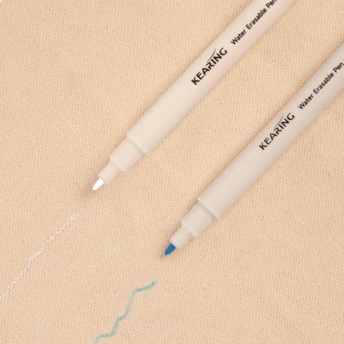 KEARING 4PCS Water Erasable Fabric Marker Set - Blue & White Sewing Pens - size: Water-Erasable Set(Blue+White)