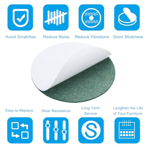 PATIKIL 2.5 Inch Diameter Lamp Base Felt, 20Pack 2mm Thickness Round Soft Adhesive Non-Slip Anti-Scratch Backed Felt for Lamp Furniture DIY Craft, Dark Green - color: Dark Green, size: 2.5 Inch