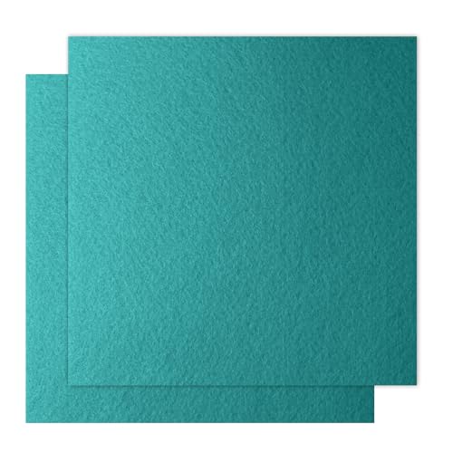 12" x 12" Felt Fabric Sheets for Crafts, Squares Felt Fabric Sheets, 1mm Thick, Non-Woven Felt Paper for DIY Sewing Craft, 2pcs (Aqua) - color: Aqua