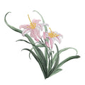 Iron/Sew on Applique Repair Patches, Flower Patches, Pink Orchid Patch - color: Pink Orchid