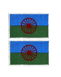 Uijokdef 2 PCS Asia Flag Patches Hook and Loop Fastener Embroidered Tactical Military National Asia Patch (Gypsy) - color: Gypsy