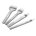Aiskaer Leather Stitching Punch Set, Diamond Chisel Tools, 5mm White Steel 1/2/4/6 Prong for Leather Craft DIY - size: 5mm