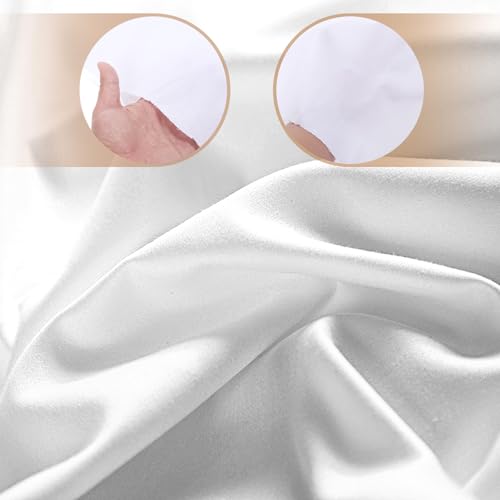 1 Yard White Cotton Fabric, Cotton Fabric by The Yard 59 inch Wide Quilting Cloth for Embroidery DIY Sewing Apparel Cloth