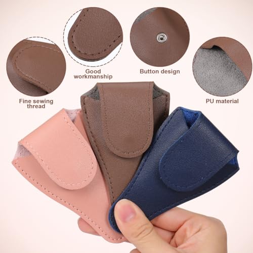 Angoily Nail Scissor Pouch, 3Pcs Cuticle Trimmer Shears Protective Case