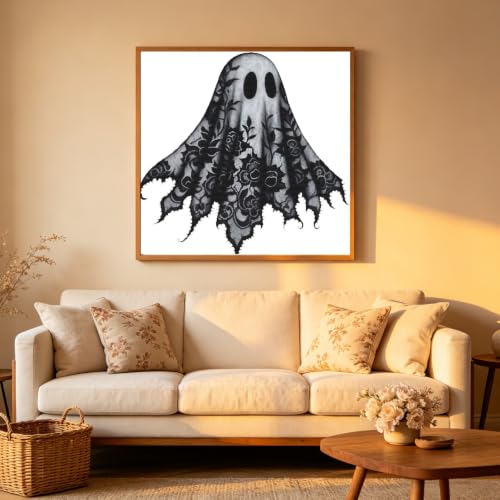 5D Halloween Ghost Diamond Painting Kits for Adults,Gothic Diamond Art Kits - color: KM1188-1