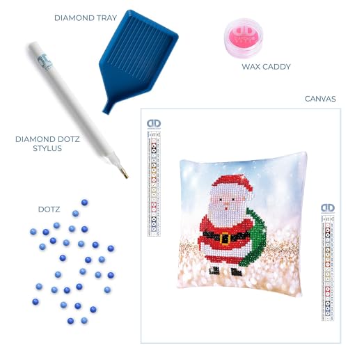 DIAMOND DOTZ Santa Claus Sack Pillow Christmas Diamond Painting Kit, Adults - color: Santa Claus Sack