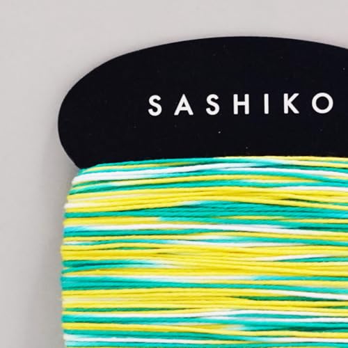 DARUMA Sashiko Thread Card Rolls Set of 3 (43.7 Yards x3) - Sewing & Embroidery, Includes Instruction Manual and Gift Packaging (Thin, Three-Tone Kasuri Yarn) - color: Three-Tone Kasuri Yarn, style: Thin