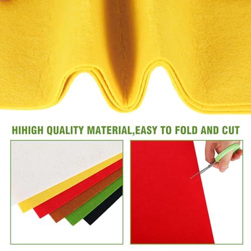 Whaline 18Pcs Christmas Felt Fabric Sheets Red Green Assorted Soft Thick Craft Felt Pack for Xmas Winter DIY Craft Sewing Patchwork Art Projects, 7.9 x 11.8 Inch - color: Christmas