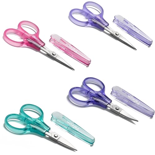 PAFASON Small Travel Sewing Embroidery Scissors Set Curve Straight Tip - style: Modern