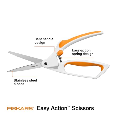 Fiskars 10" Easy Action Bent Handle Scissors for Fabric & Sewing - style: Bent Handle Stainless Steel Easy Action