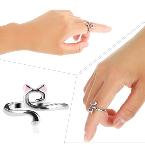 YUXIANLB Knitting Crochet Loop Ring for Fingers Metal Open Yarn Guide Crochet Rings Adjustable Braided Faster Knitting Thimbles Holders Accessories (2Rose Gold, 2Silver with Pink) - color: 2Rose Gold, 2Silver with pink