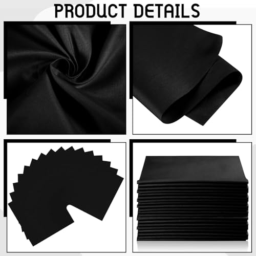 Breling 20 Pcs 10 x 10 Inch Cotton Fabric Bundle Squares Precut Fabric Squares for Sewing Making Quilts for Craft Lovers (One Size,Black and White) - color: Black and White, size: One Size