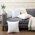 Encasa XO Throw Pillow Covers, Cotton, No Inserts 20"x20" - color: White, size: 20" x 20" (Pack of 4)
