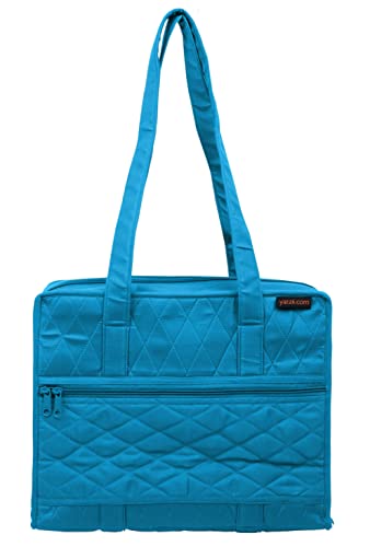 Yazzii Quilter’s Project Bag with 19 Pockets - Portable Storage Bag Organizer - Multipurpose Storage Organizer for Quilting, Patchwork, Embroidery, Needlework, Papercraft & Beading-Aqua - color: Aqua