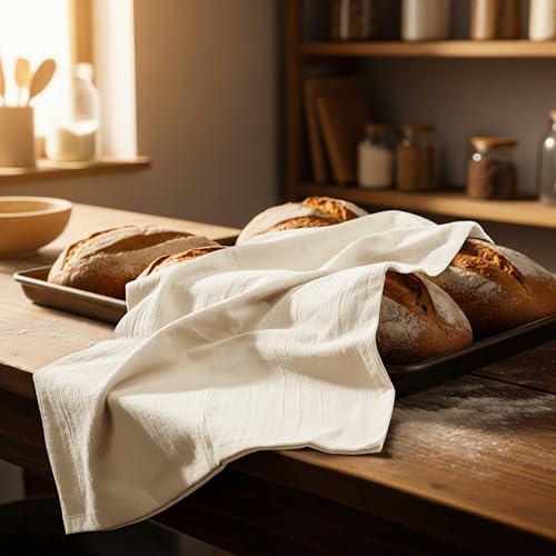 Utopia Kitchen Natural Flour Sack Towels [12 Pack - 28 x 28 in] 100% Cotton - color: Natural, size: 12 Pack