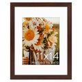 Golden State Art 11x14 Brown Picture Frame Mat for 8x10 Real Glass - color: Walnut, size: 11x14