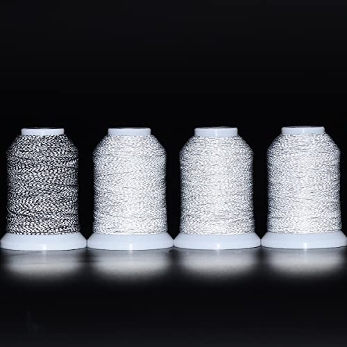 New brothread 4 Spools Reflective Embroidery Machine Thread Kit