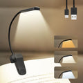Rechargeable 20 LED Book Light for Reading in Bed | Energy Saving with Extended 60Hrs Runtime, 15-Level Stepless Dimming, Flexible Lightweight Clip on Light for Studying, Travel, Black - color: M2-Clip Light-Black