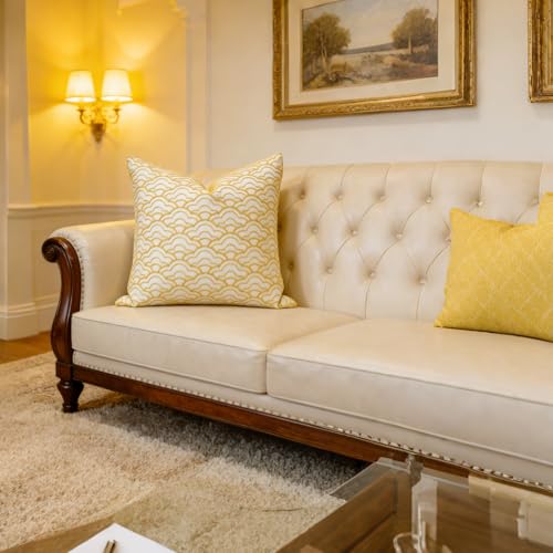 Slow Cow Embroidered Throw Pillow Cover 18 x 18 Inch Yellow - color: Yellow Ice Cream, size: 18" x 18" (Pack of 1)