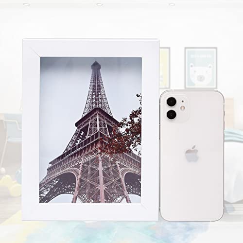 Muzilife 5x7 Shadow Box 3D Picture Frame, Wood & Real Glass, 2 Pack, White - color: 2pcs 5x7-white