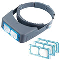 Headband Magnifier Head-Mounted Reading Magnifying Glass Opitcal Glass - color: 1.5x-3.5x - Optical Glass