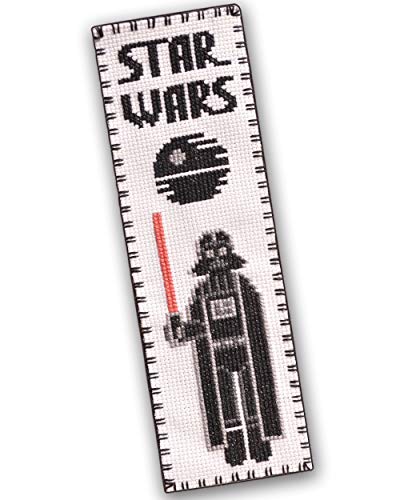 Personalized.Design Embroidery Kit 'Star Wars: Darth Vader' - DIY Counted Cross Stitch Bookmark - Funny Handmade Father's Day Gift