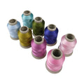 Mixed Color Embroidery Thread Set of 8 | 903 | 1497 | 9071 | 8883 | 9037 | 9723 | 1331 | 8068 | 15 Gr Polyester Embroidery Machine Thread (8, Pastel Colors) - color: Pastel colors