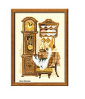 RIOLIS 858 Cat with Clock Counted Cross Stitch Kit 7.09 x 9.45 in - style: Cat with Clock 858