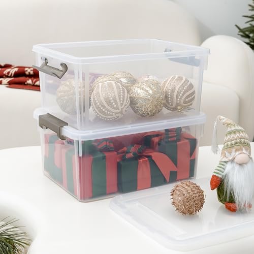 Citylife 17 QT Clear Storage Bins with Lids 1 Pack Plastic Storage Bins - size: 1 Pack-17QT-N