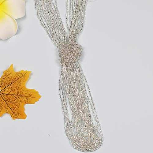 11/0 Glass Seed Beads Hanks (3 Meters, 6000pcs) & Crystal Silver Lined Strand Hanks (9 Meters) - color: Crystal-Sliver Lined