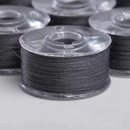 Sew Great Sewing Machine Prewound Bobbin 60 Weight Polyester Thread 12-Pack #409 Smoke Gray - color: Smoke