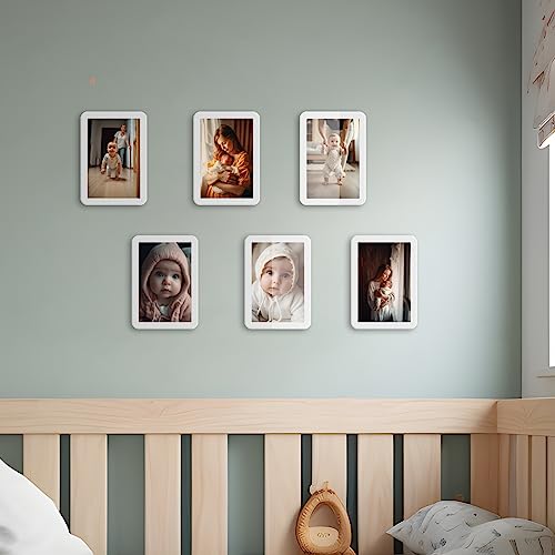 Bluesun 4×6 Picture Frame White, Vertical & Horizontal Wall & Tabletop - color: white, size: 4x6 （1 Pcs）