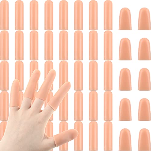 Nuanchu Gel Finger Cots 50pcs Silicone Protectors for Trigger Finger Relief