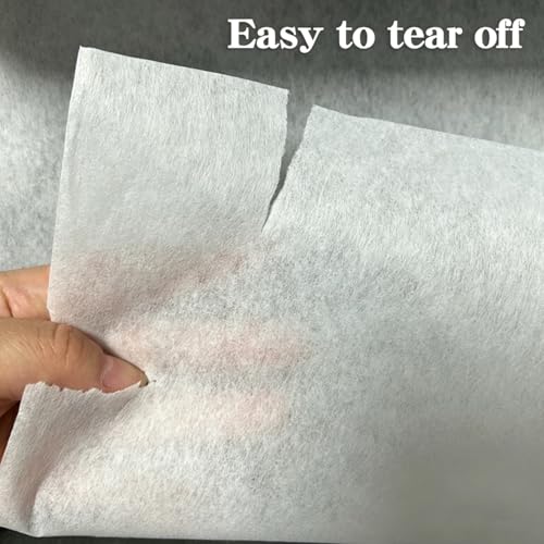 Tear Away Cutaway Embroidery Stabilizer Backing，Cuttable Stabilizer for Embroidery Machines, White, Multiple Sizes 6" 8" 10" 12" x 55 Yds - color: 10''×55yd roll