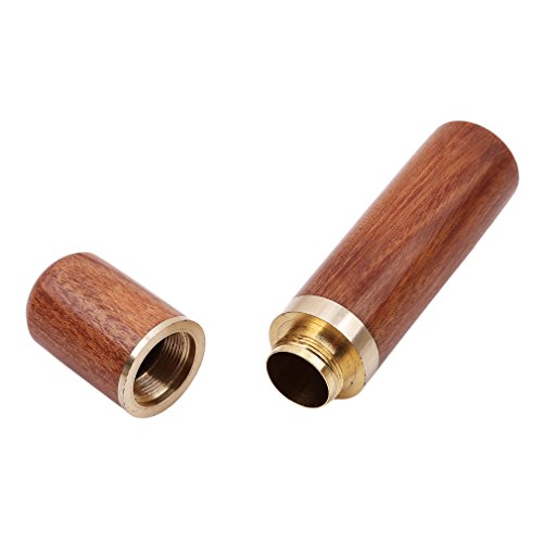 Pocket Portable Wooden Box Toothpick Holder Embroidery Hand Sewing Needle Storage Case Rosewood