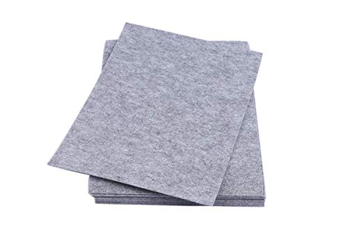 YYCRAFT Stiff Felt Sheets Thick Felt 9 Inch X 12 Inch - 12 Pcs Pack, Charcoal - color: Charcoal