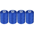 Simthread All Purpose Sewing Thread, 4 Spools Each 1000 Yards of Polyester Threads for Sewing Machine, Sewing Machine Supplies for Beginners, Hand Stitching, Quilting, Serger (Blue) - color: Blue