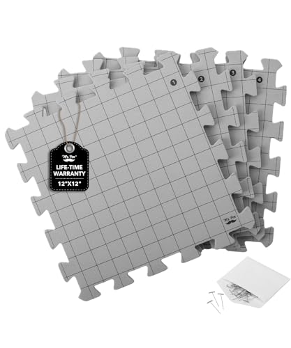 Mr. Pen- Interlocking Blocking Mats, 12” x 12”, 4 Pack with 50 T-Pins