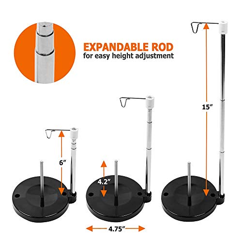 Adjustable Height Thread Holder Stand for Spools of Sewing Machine Black - color: Adjustable Black