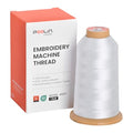 Poolin Polyester Machine Embroidery Thread 4000M 40WT White 0602 - color: White 0602