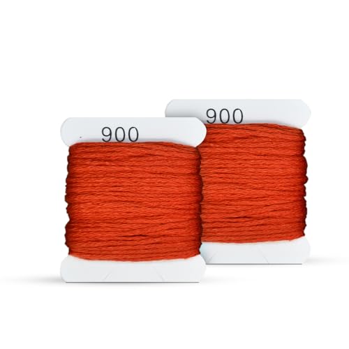 Embroidery Floss Kit and Refills - Cotton Threads - DMC Color Coding for Cross Stitch, String Crafts, Friendship Bracelets - color: 900 Strawberry Red