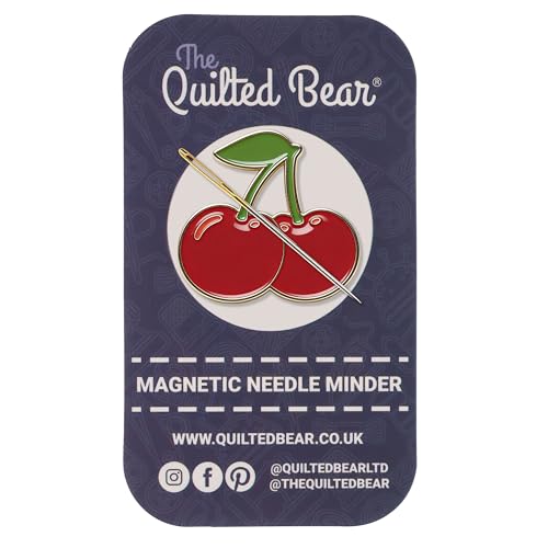 The Quilted Bear Magnetic Needle Minder, Small, Cherries - color: Cherries