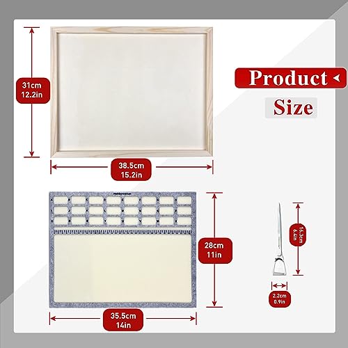 hobbyworker Beading Mat,Bead Board with Wooden Tray for Seed Beads