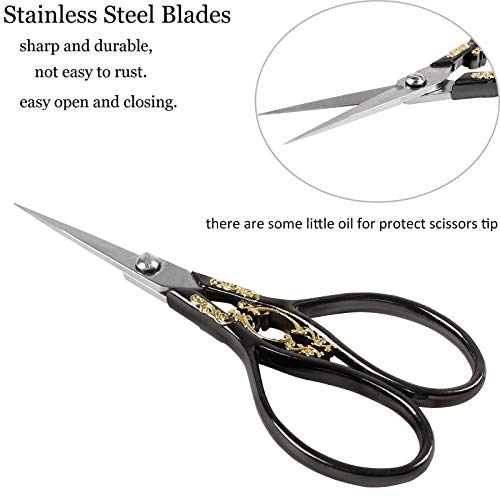 BIHRTC 4.33 In Vintage Embroidery Stainless Steel Craft Scissors DIY Tool