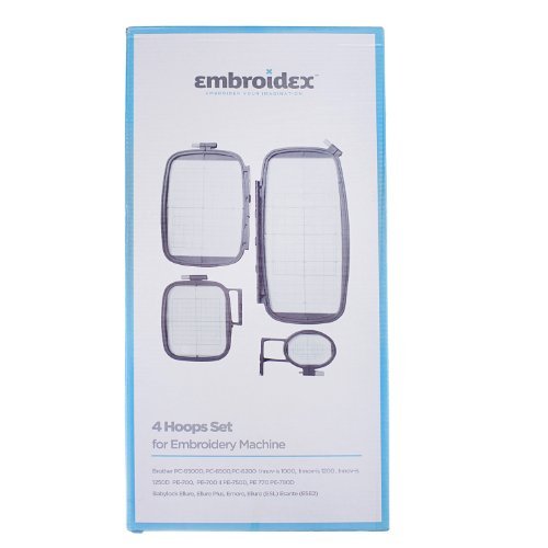 Set of 4 Hoops for Brother Embroidery Machine PE770 780D PE700 PE800 PE900 SE2000 SE1900