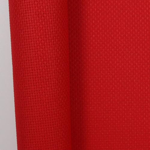 KCS 16 Count Cotton Cross Stitch Aida Cloth Needlework Fabric (Red,19" x 28") - color: Red, size: 19" x 28"