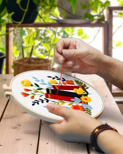 TINDTOP Embroidery Kit for Adult, Embroidery DIY Starter Kit - color: Book